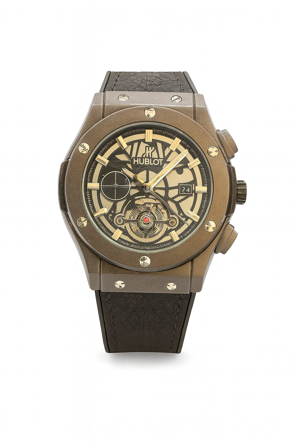 Titan Bronze Skeleton Chronograph
