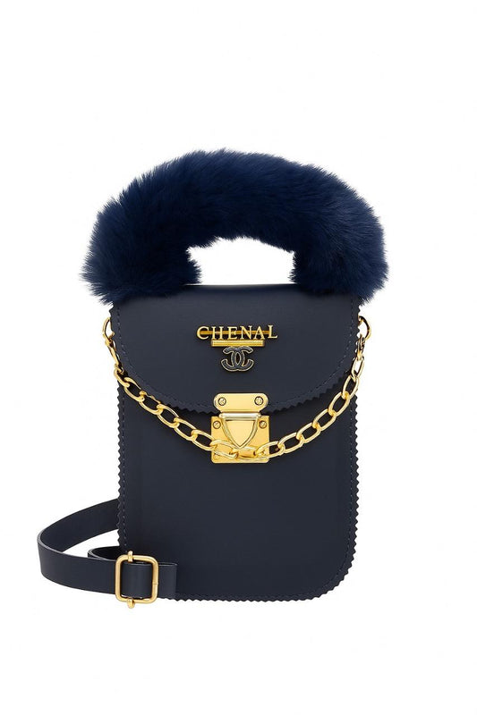 Velvet Mini Charm shoulder bag