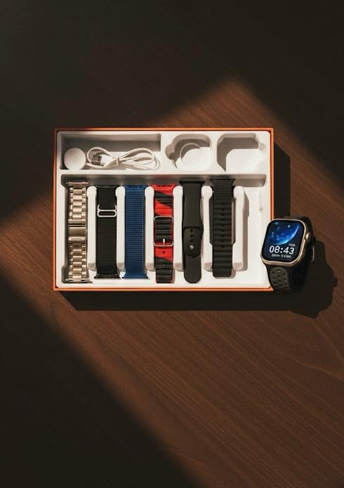 Premium Multi-Band Smartwatch Kit — 6 Straps & Charging Dock Code: PMBSK-16