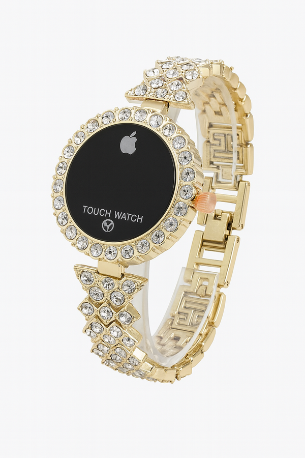 Glam Luxe Touch LED Watch — Silver Crystal Edition : GLT-LED-SC-05