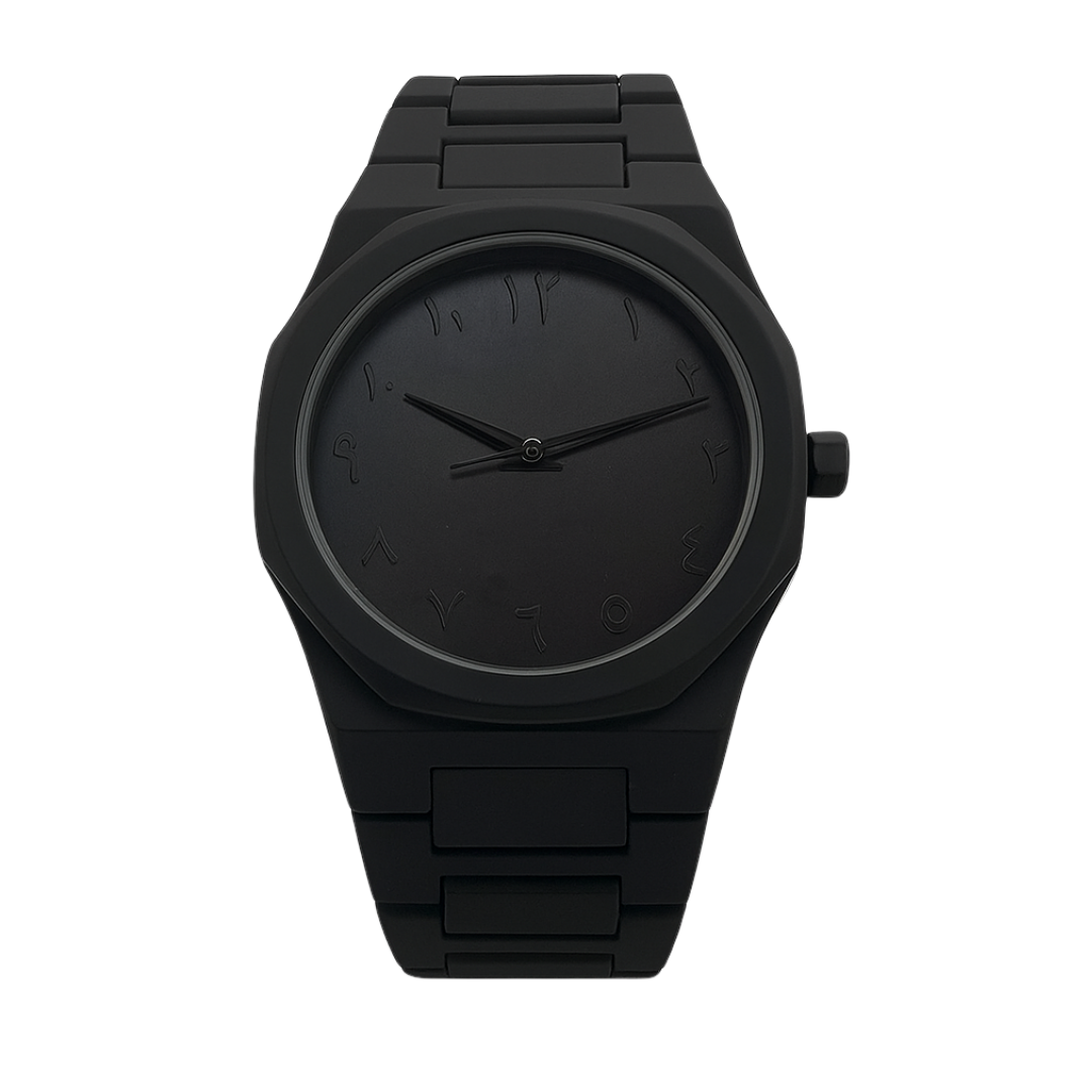 Midnight Stealth Arabic Dial Watch — Matte Black Edition Code: MSA-MB-10
