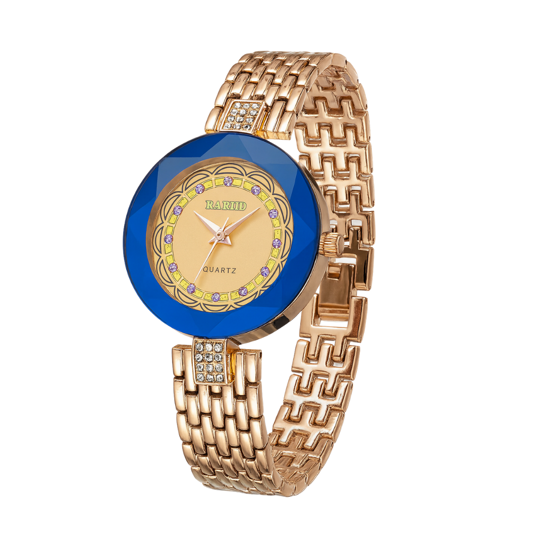 Rado Elegant Quartz Watch — Blue & Gold Edition : REQ-BG-13
