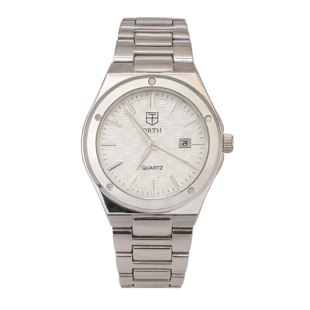 North Classic Steel Quartz Watch — Silver Dial : NCSQ-SD-09